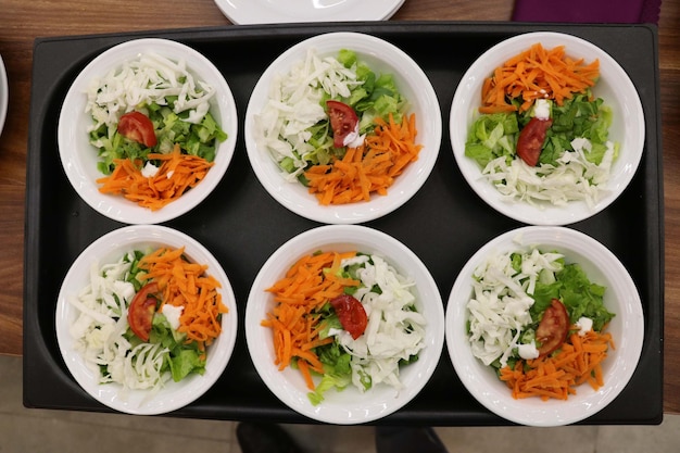 An image of colorful salad plates