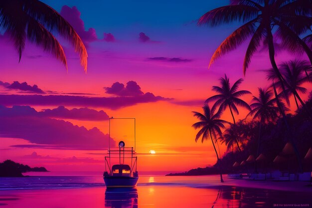 Image of colorful sunset