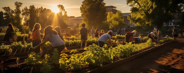 Image Of A Community Garden Project Wallpaper