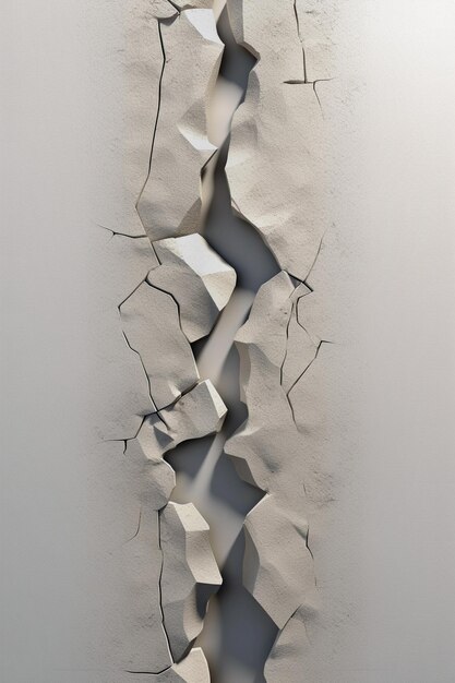 image of a cracked white wall