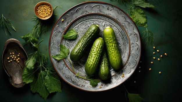 Image of cucumbers on a plate