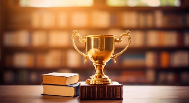 Photo image of cup sitting atop books on a table