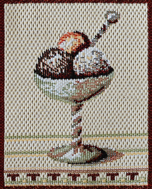 Image of cupcakes on ice cream fabric