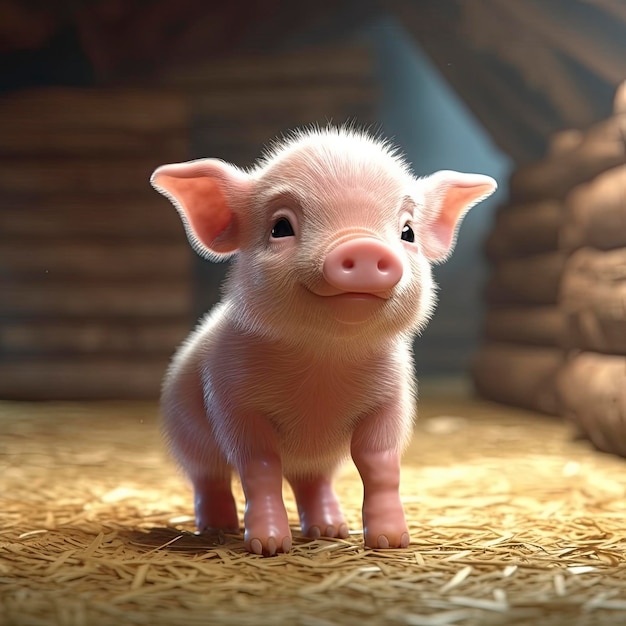 Image of cute piglet