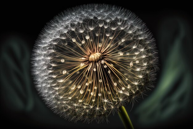 Image of a dandelion up close