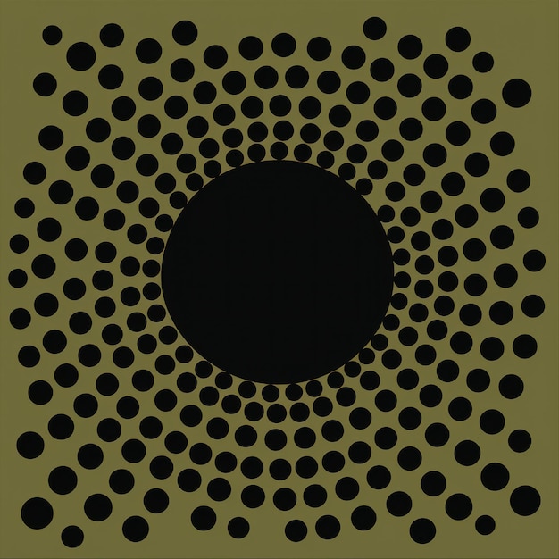Photo an image of a dark khaki background with black dots in the style of color gradients neogeo minimalis