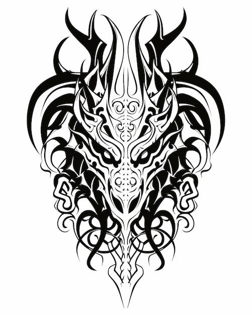 Photo image a demon dragon cyber design for tshirt mug case