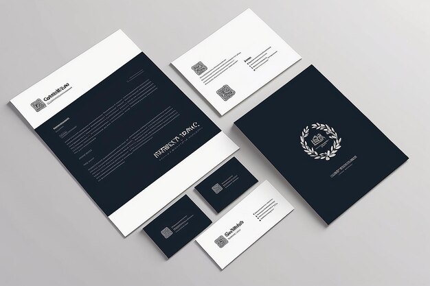 image description card business template graphic design identity corporate layout contact company