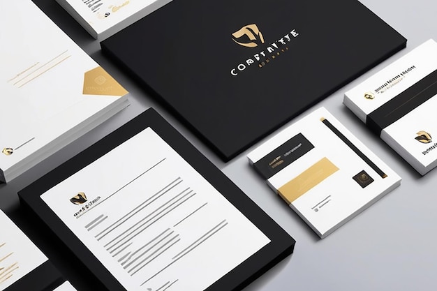 image description card business template graphic design identity corporate layout contact