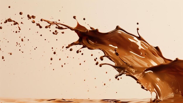 Image Description A rich velvety chocolate splash Perfect for use in food and beverage advertising