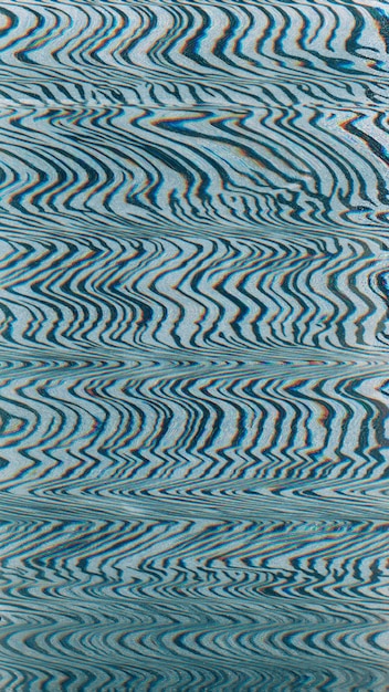 Foto distorzione dell'immagine glitch digitale modello zebra vecchia tv analogica ondata di vibrazione curva distretta cattiva