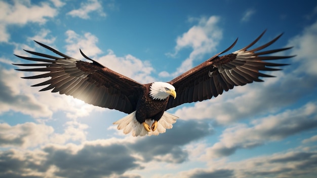 image of eagle flying in the sky