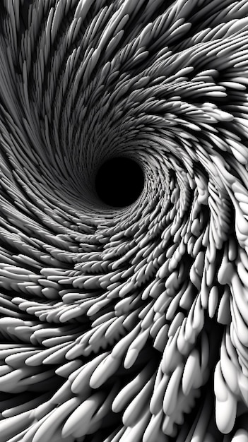 Image of endless spiral into infinity mesmerizing optical generative AI