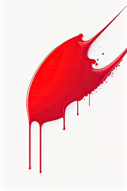 Image of an explosion of red paint