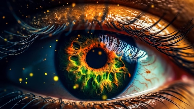 Image of the eye the birth of the universe generated by AI