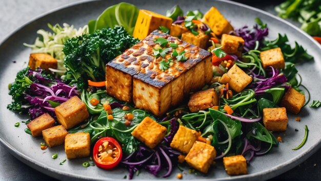 Premium AI Image Image Of A Fish Dish With Vegetables premium-ai-image-image-of-a-fish-dish-with-vegetables