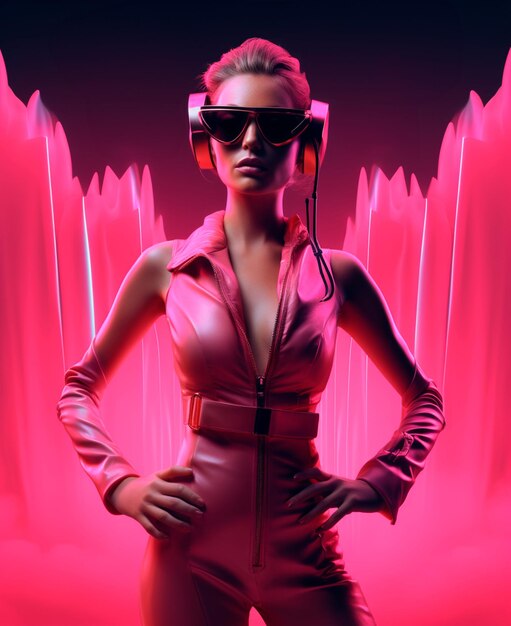 Photo image of a futuristic girl