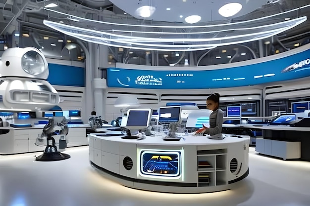 Image of a Futuristic Moon Space Lab