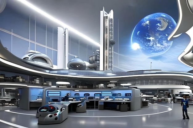 Image of a Futuristic Moon Space Lab