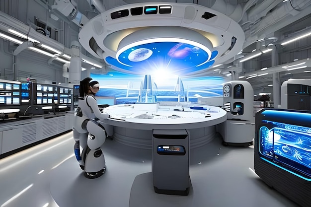 Image of a Futuristic Moon Space Lab