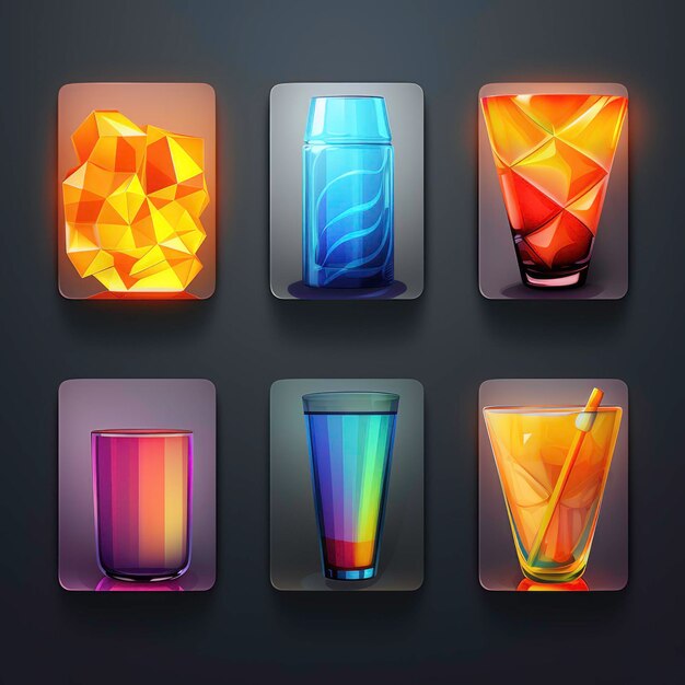 Image Glassmorphism icons