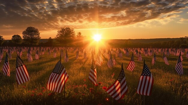 Image of graves of American heroes