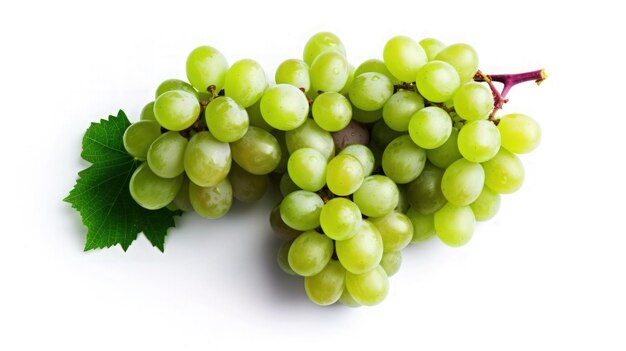 an image of green grapes isolated on a white background