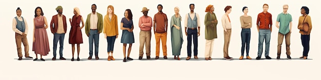 an image of a group of people standing before a white background