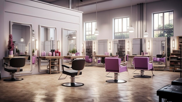 An image of a hair styling academy or training center