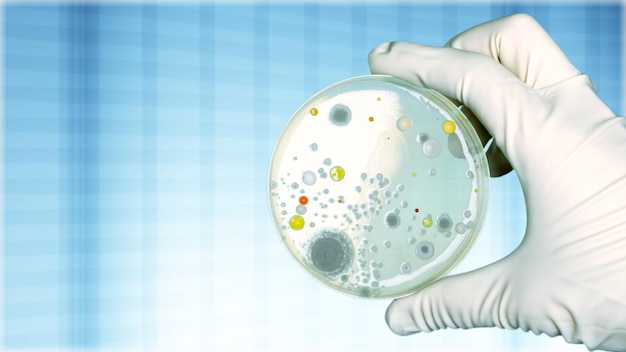 An image of a hand holding a petri dish