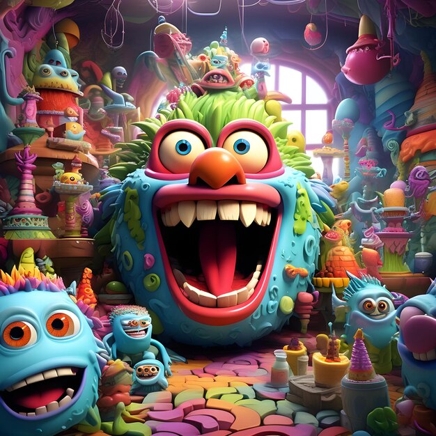 행복한 이상한 미소미제토스 파티의 이미지, 화가 난 게이글스, 모험의 기묘한 마을