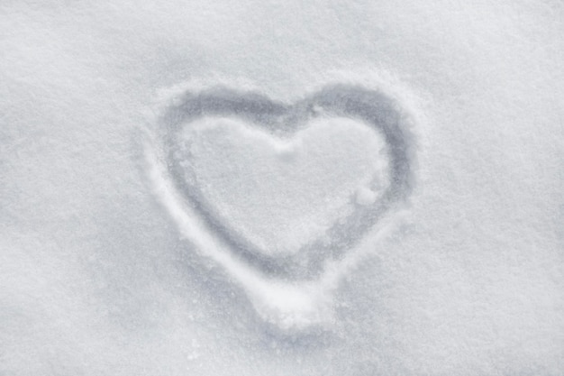 Image of the heart in the snow