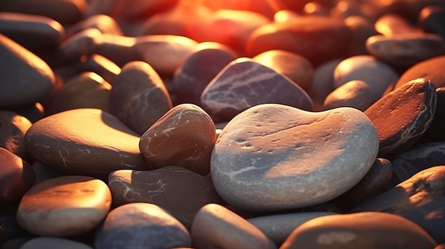 An image of heated stones used in a hot stone massage