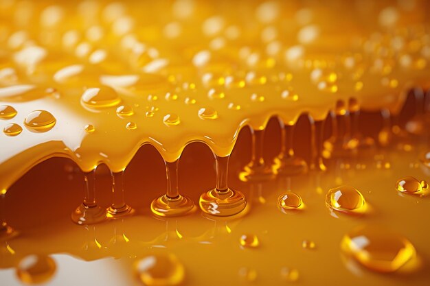 An image of honey drips in a seamless pattern