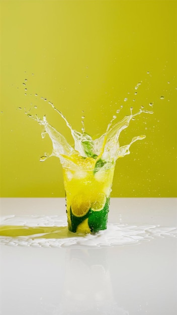 A image of an icecold Lemon Lime beverage