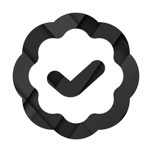 Image icon badge check Black Rectangle Background