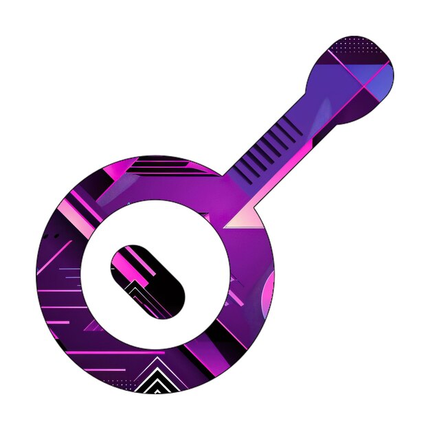 Foto iconica dell'immagine banjo 80s style background tech