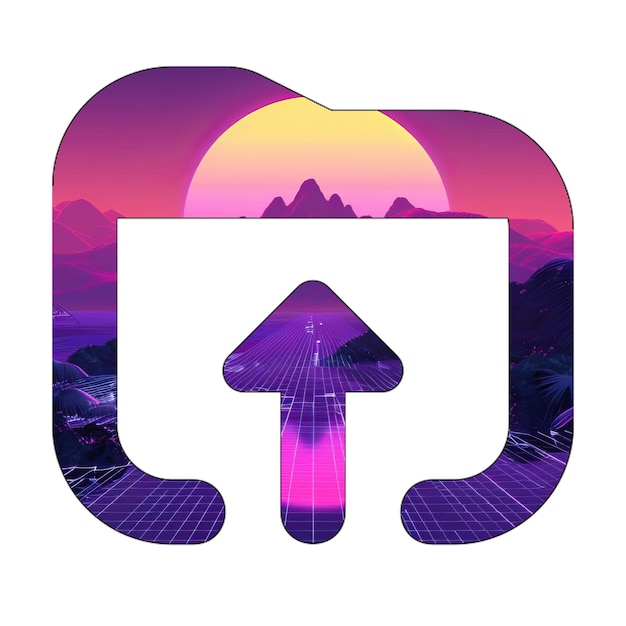 Image icon folder upload 80s Geometric Shapes