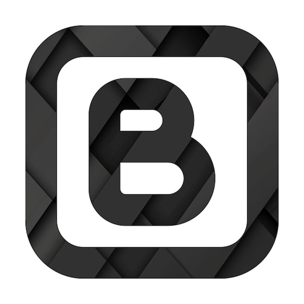 Photo image icon square b black rectangle background