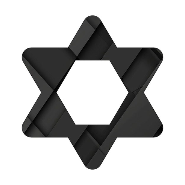 Image icon star of david Black Rectangle Background