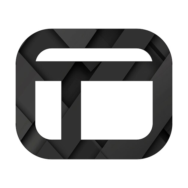 Photo image icon table layout black rectangle background