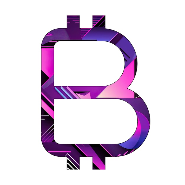 Image icons bitcoin sign 80s Style Background Tech