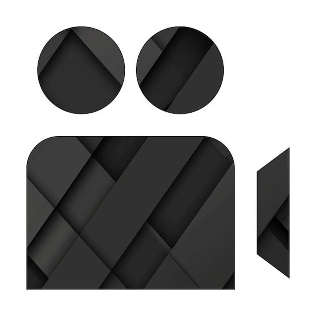 Image icons camera movie Black Rectangle Background