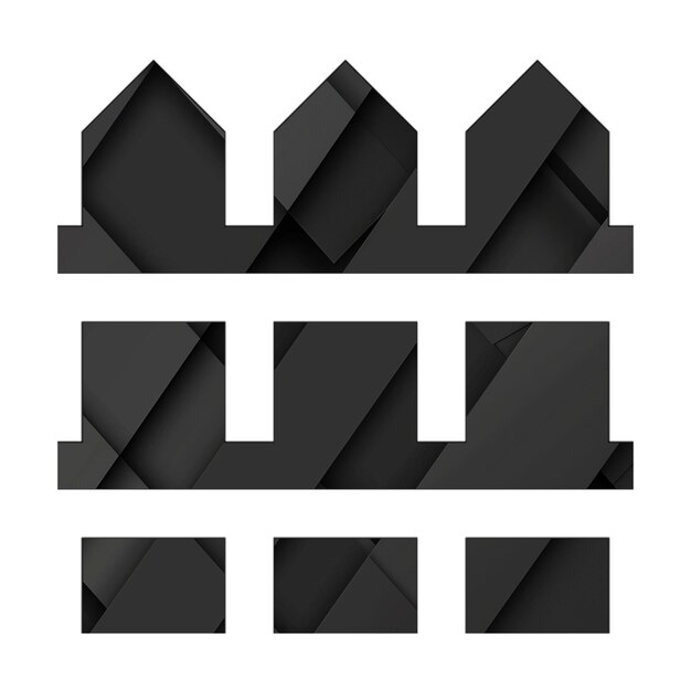 Photo image icons fence black rectangle background