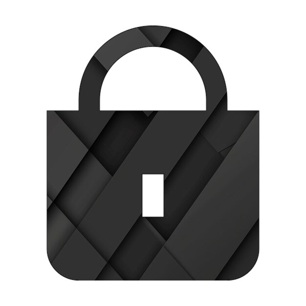 Image icons lock Black Rectangle Background