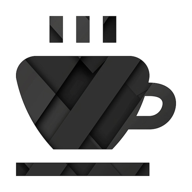 Image icons mug hot alt Black Rectangle Background