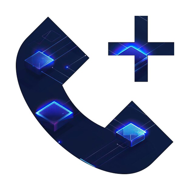Image icons phone plus Blue Squares Background Shapes