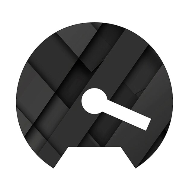 Image icons tachometer fastest Black Rectangle Background