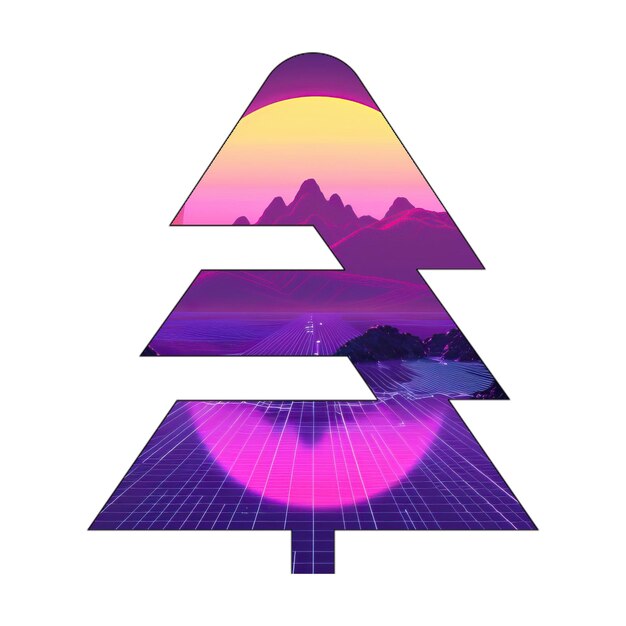 Image icons tree 80s Geometric Shapes