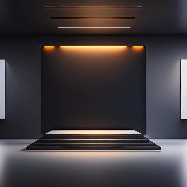 Image of an illuminated podium